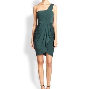 BCBG Grecian style one shoulder dress